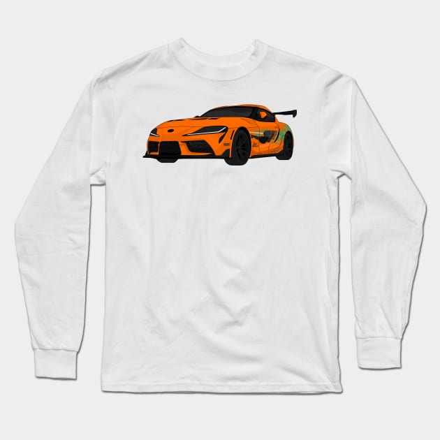 SUPRA ORANGE Long Sleeve T-Shirt by VENZ0LIC